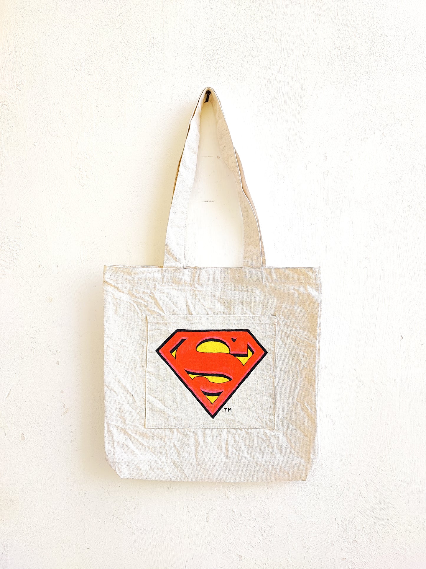 Superman Tote Bag (Hand Painted)