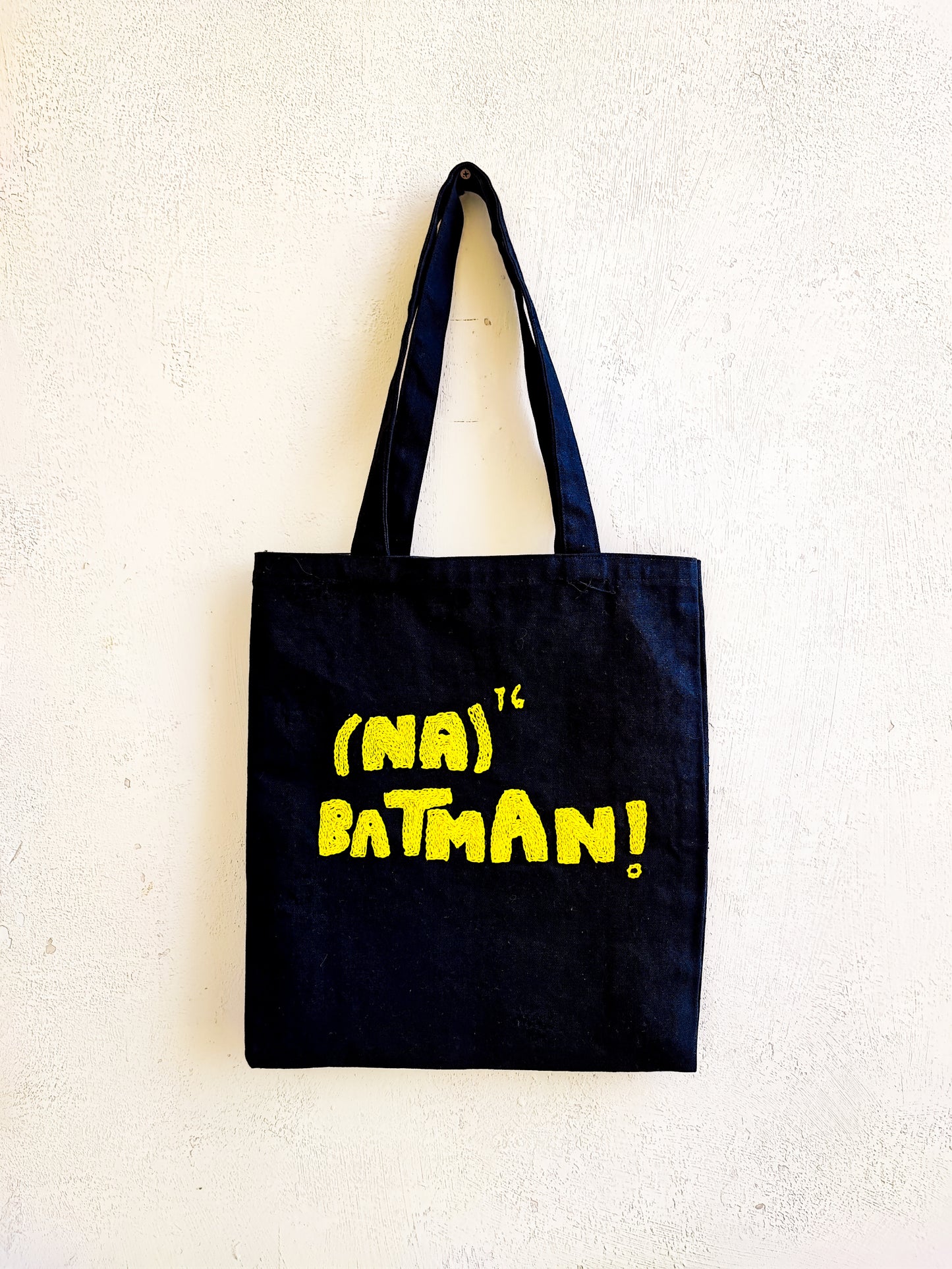 Superhero | Batman Tote Bag (Hand Embroidered)
