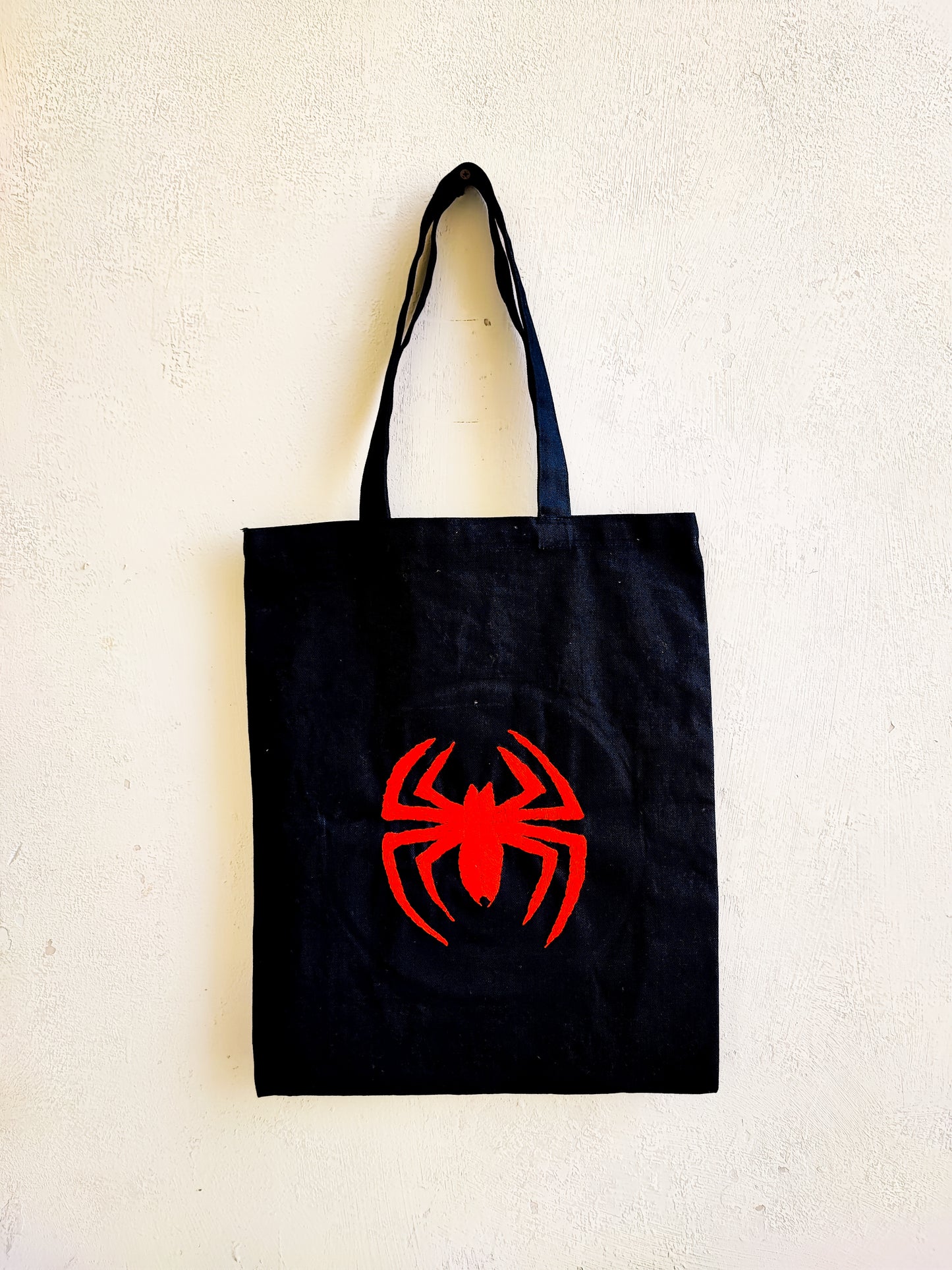 Spiderman Tote Bag (Hand Embroidered)
