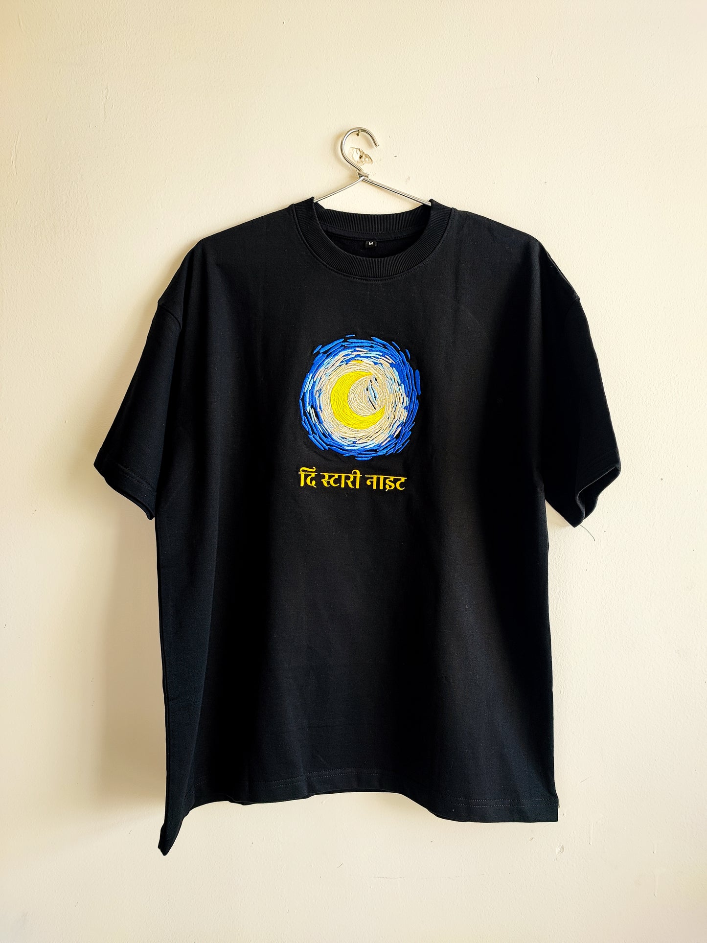 Starry Nights T-Shirt Embroidered (Black)