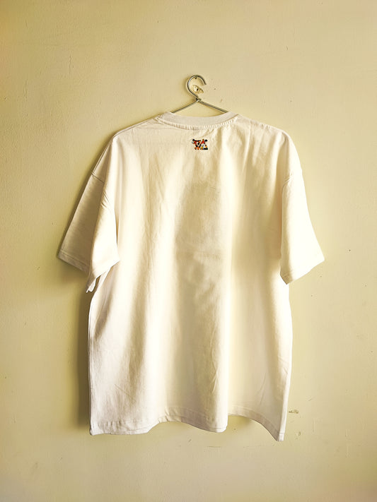 Starry Nights T-Shirt Embroidered (White)