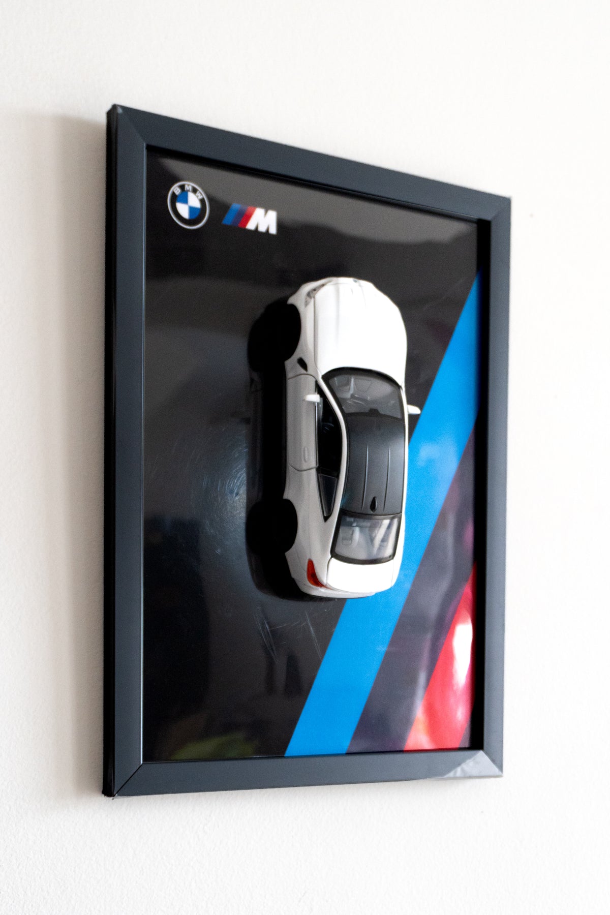 BMW M4 | White 3D Metal Car Poster | 1:32 Scale