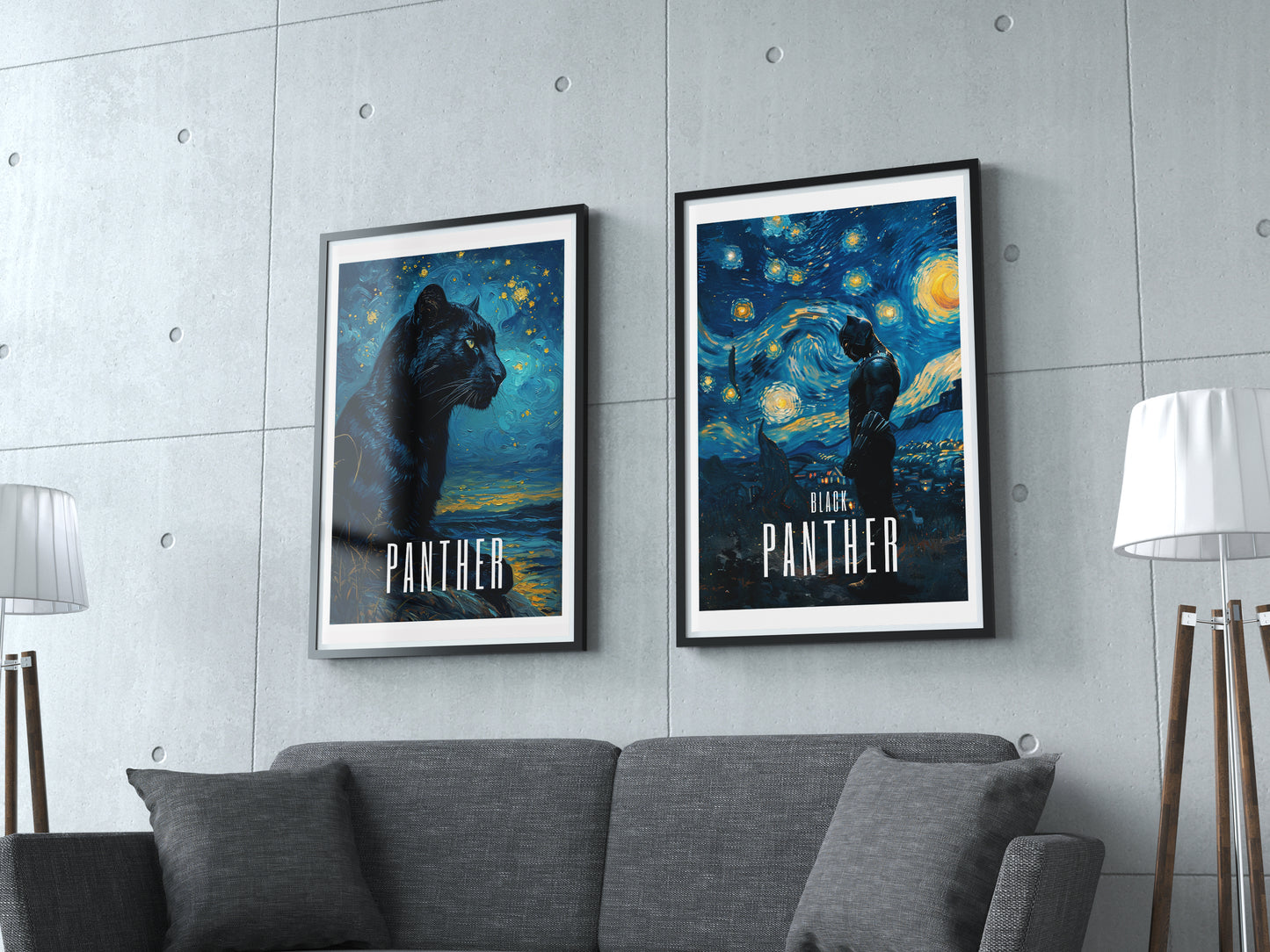 Black Panther Combo set | Marvel Poster Framed Canvas