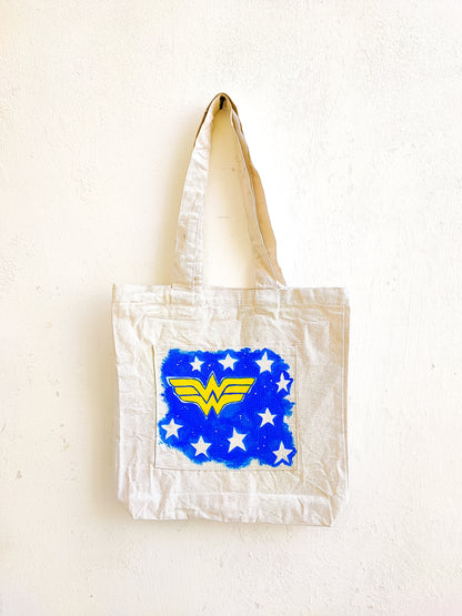 Wonder Woman Tote Bag (Hand Painted)