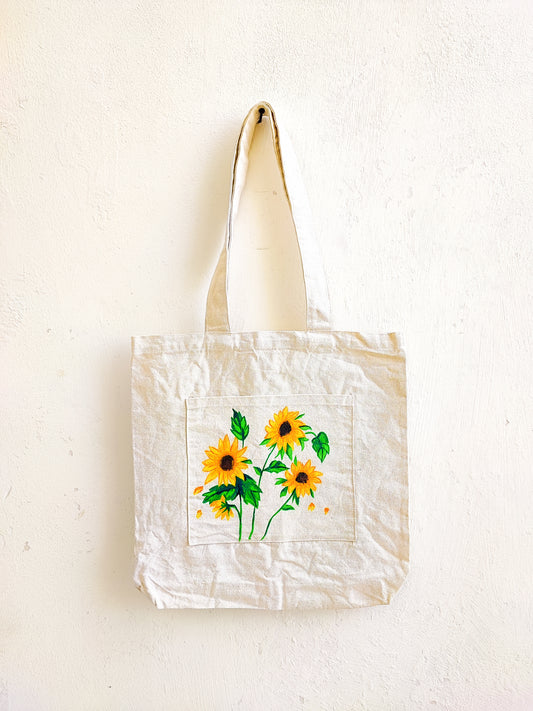 Sunflowers Tote Bag (Hand Painted)