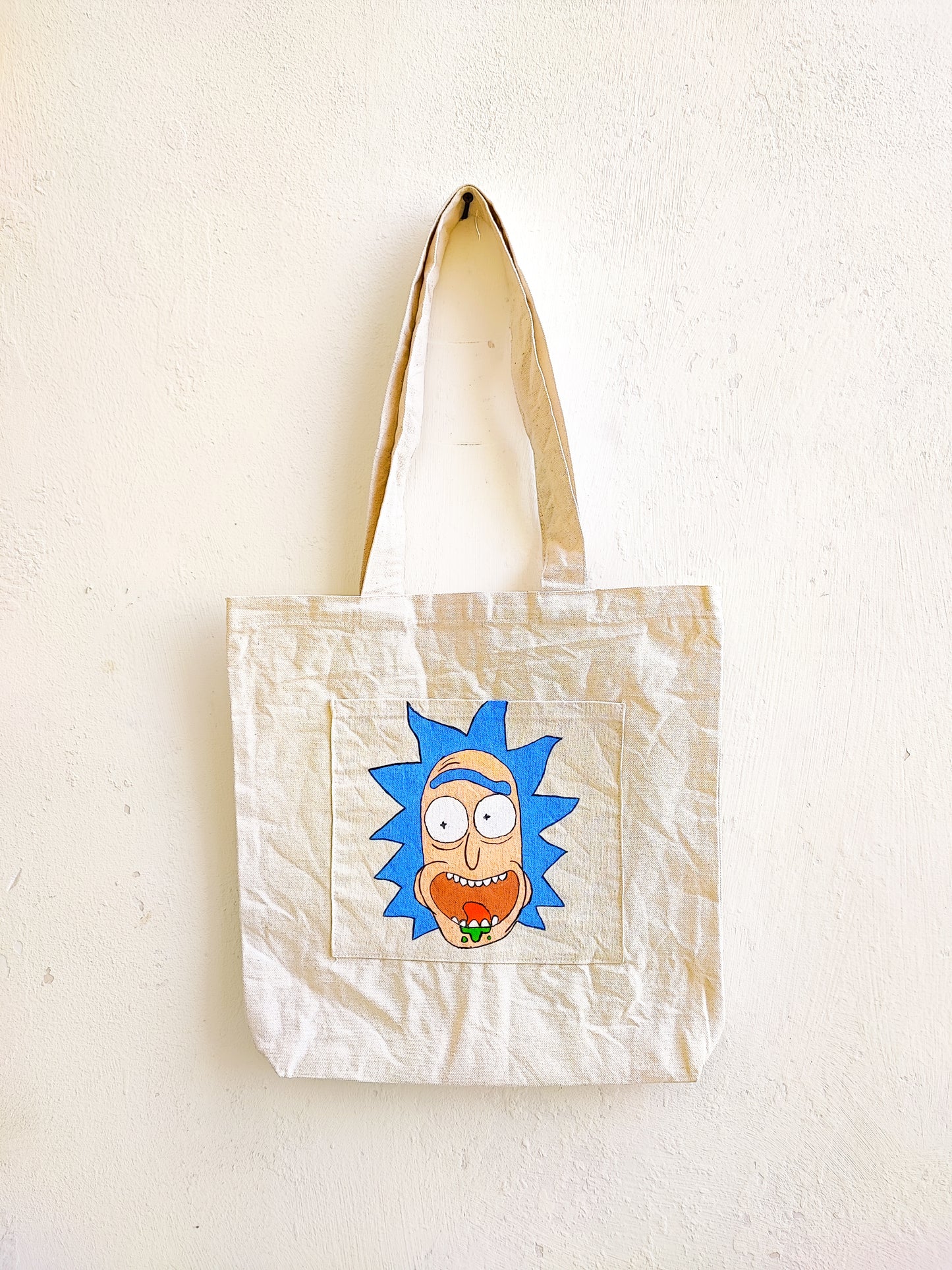 Rick & Morty Tote Bag (Hand Painted)
