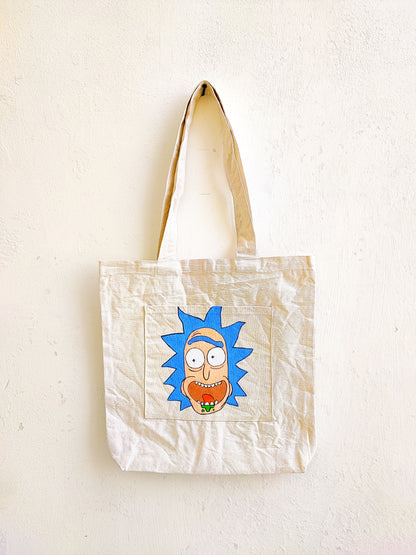 Rick & Morty Tote Bag (Hand Painted)