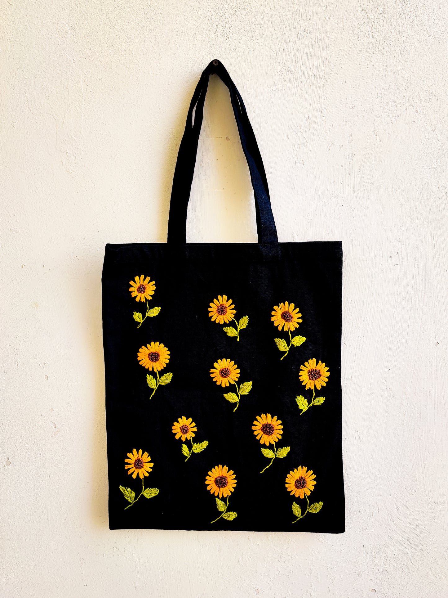 Sunflowers Tote Bag (Hand Embroidered)