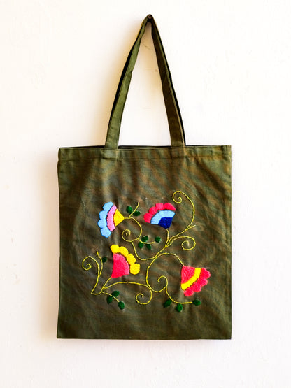 Wildflowers Tote Bag (Hand Embroidered)