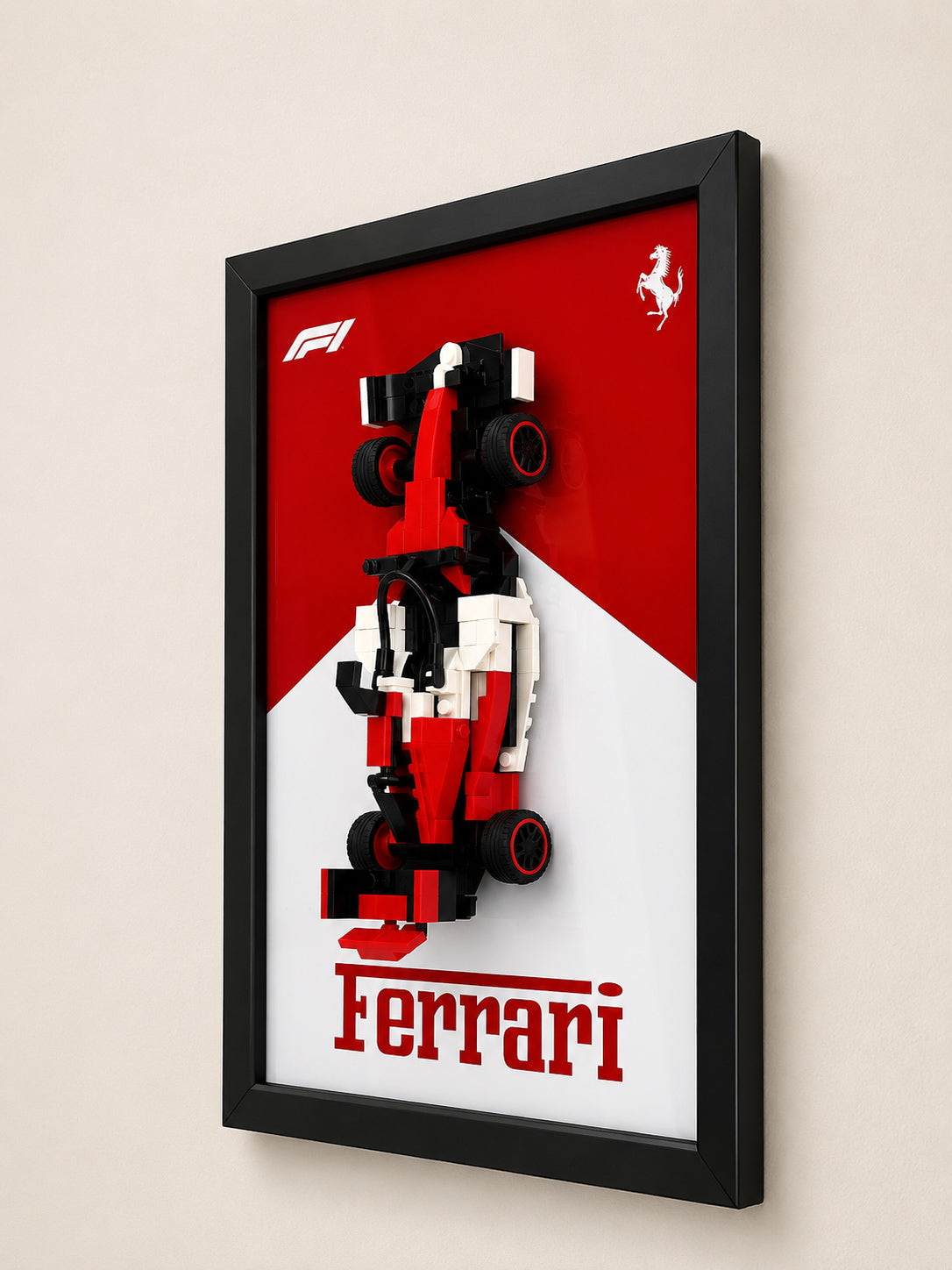 Ferrari | 3D Car Poster | A4 Framed Wall Art