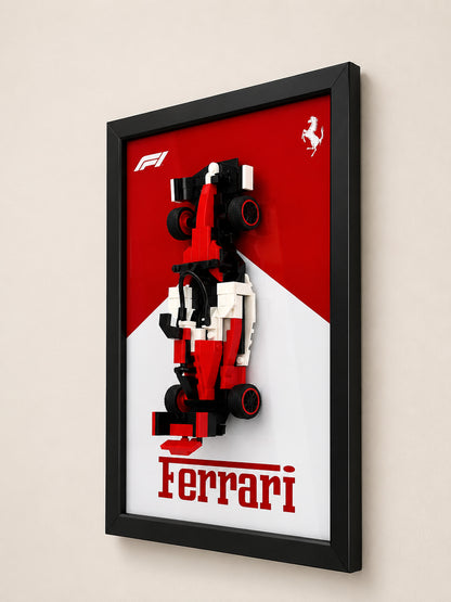 Ferrari | 3D Car Poster | A4 Framed Wall Art