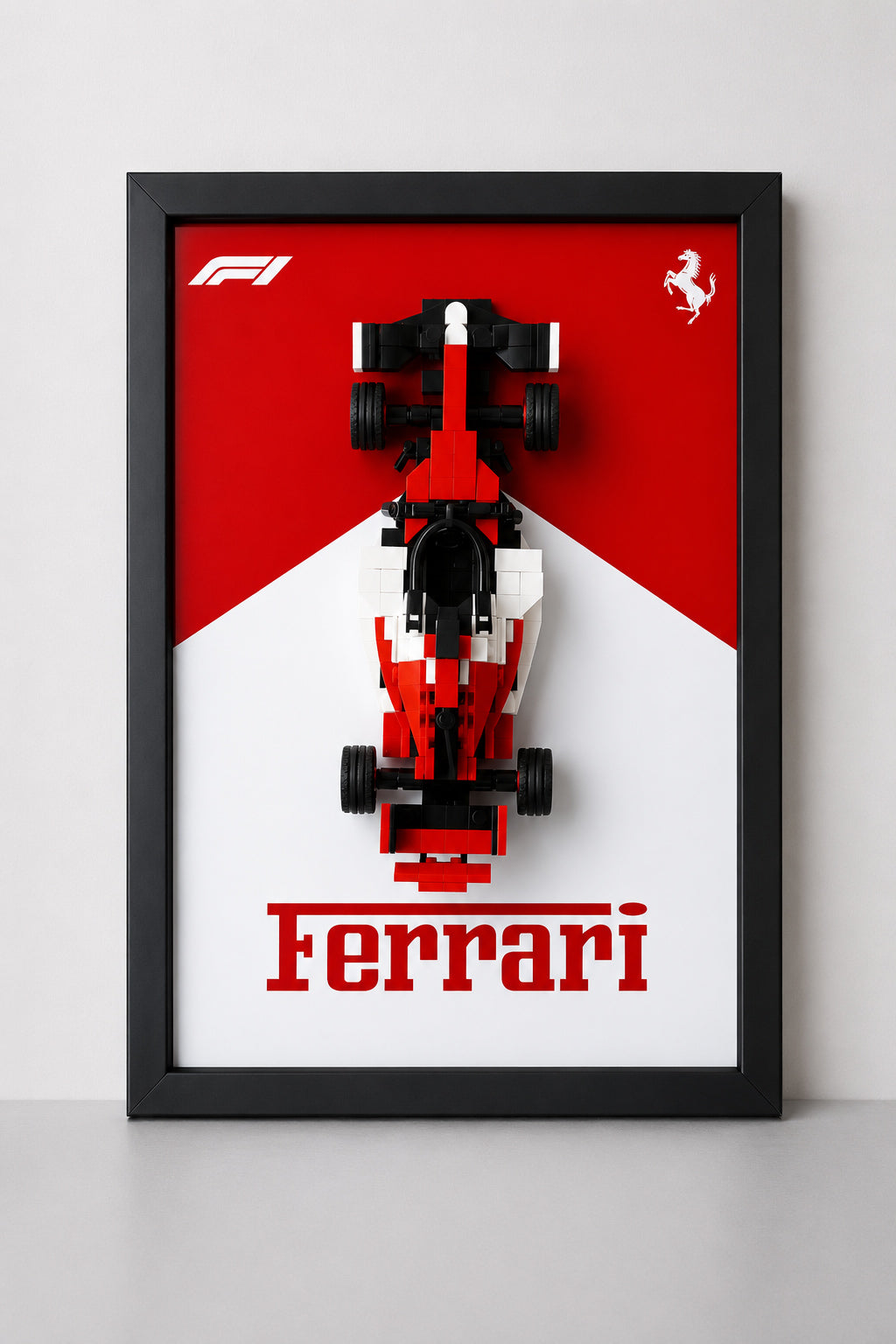 Ferrari | 3D Car Poster | A4 Framed Wall Art