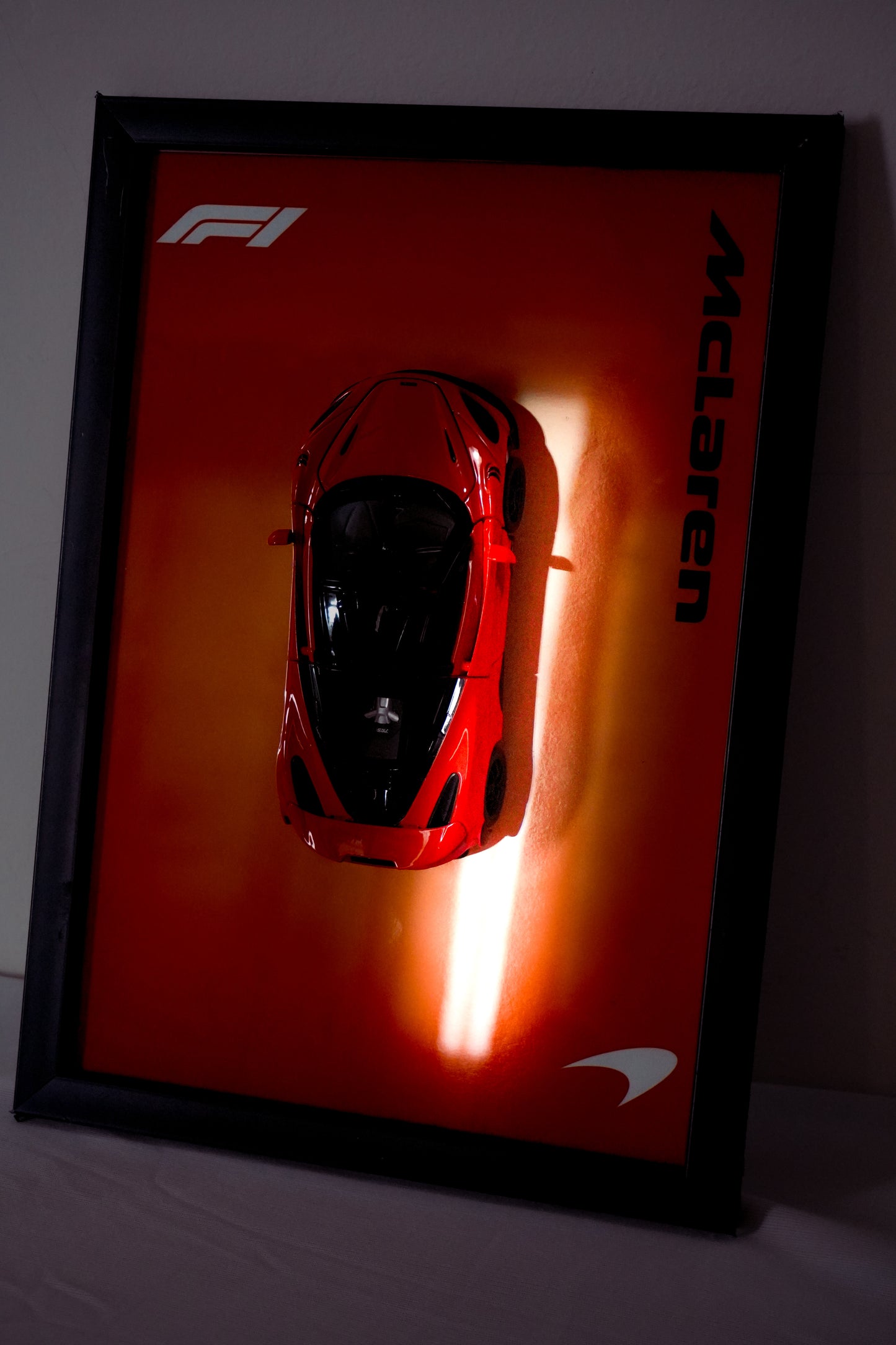 McLaren | 3D Metal Car Poster | A4 Framed Wall Art