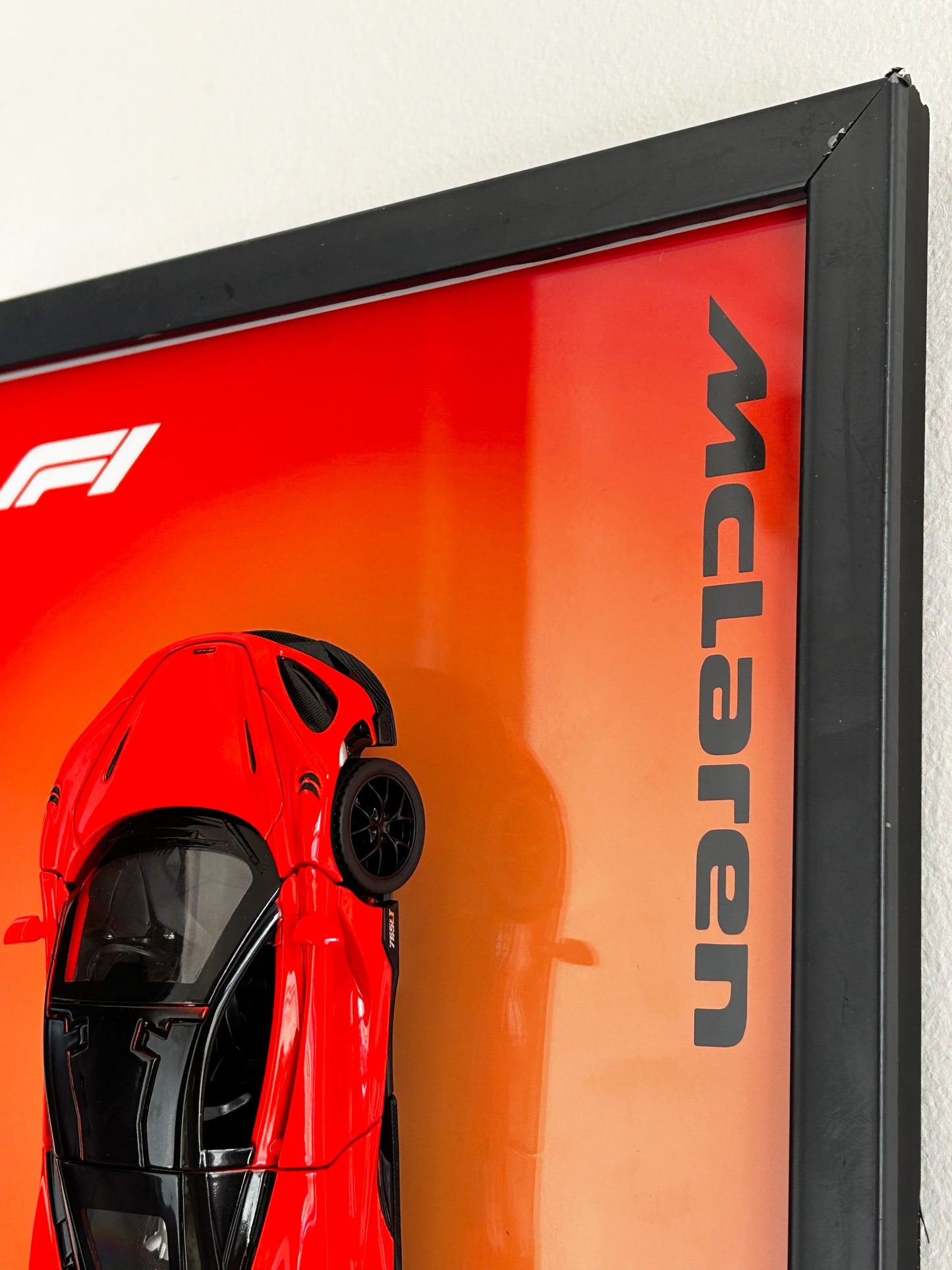 McLaren | 3D Metal Car Poster | A4 Framed Wall Art