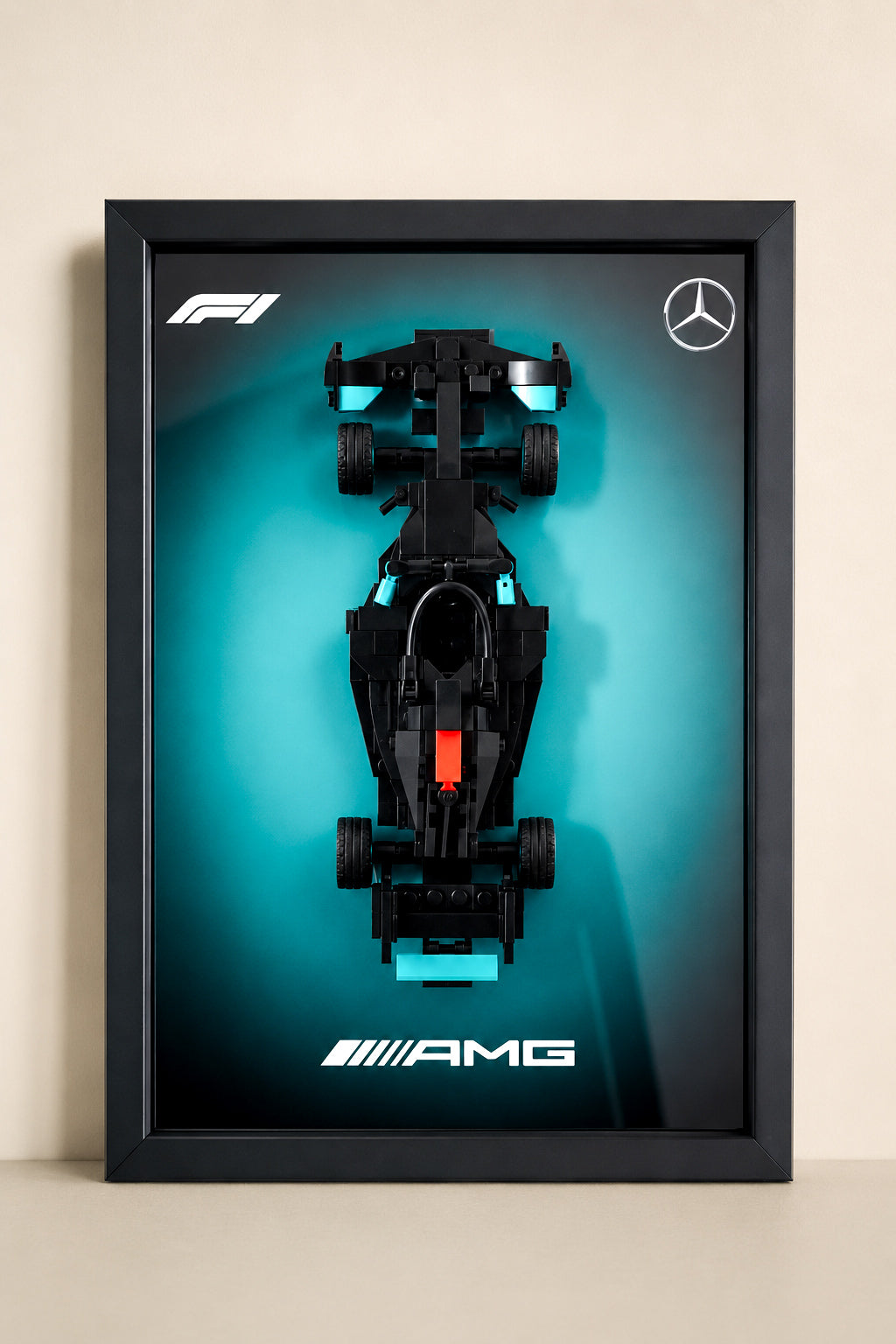 Mercedes AMG | 3D Car Poster | A4 Framed Wall Art