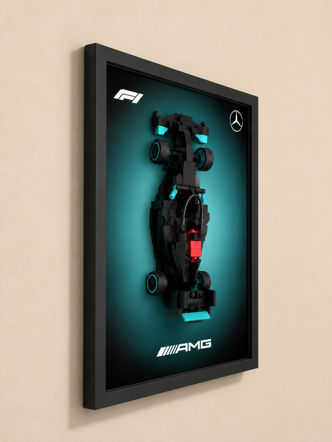 Mercedes AMG | 3D Car Poster | A4 Framed Wall Art