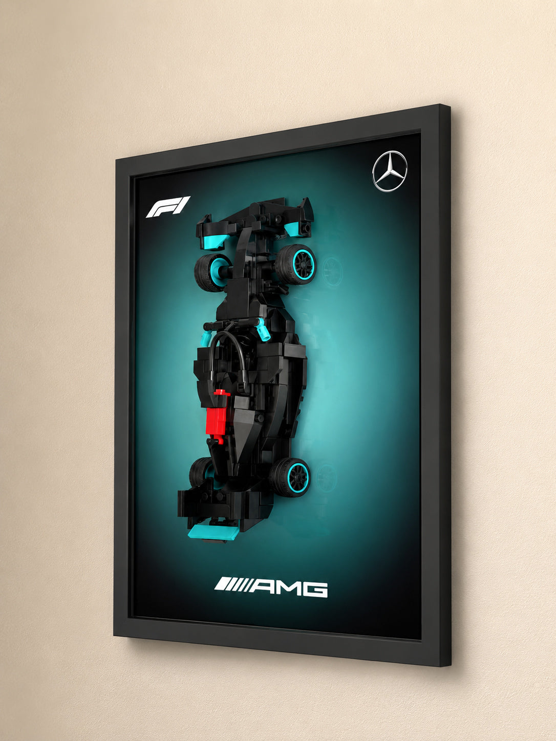 Mercedes AMG | 3D Car Poster | A4 Framed Wall Art