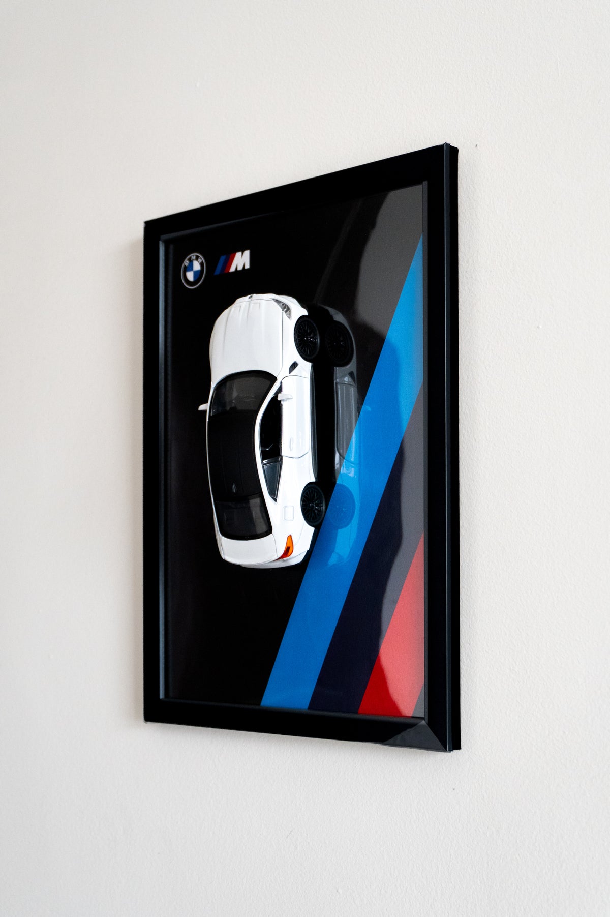 BMW M4 | White 3D Metal Car Poster | 1:32 Scale