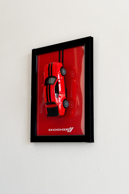 Dodge Hellcat | 3D Metal Car Poster | 1:36 Scale