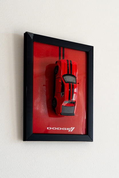 Dodge Hellcat | 3D Metal Car Poster | 1:36 Scale