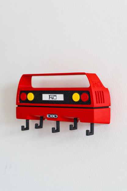Ferrari F40 3D Car Key Holder | Sports Car Wall Decor