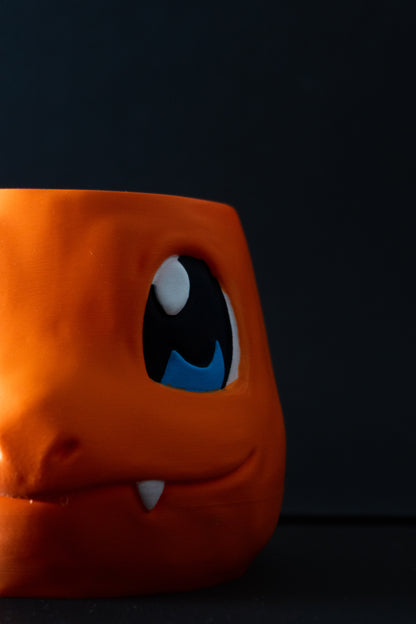 Charmander Pokémon 3D Printed Pen Stand Pot | Hand-Painted Desk Decor