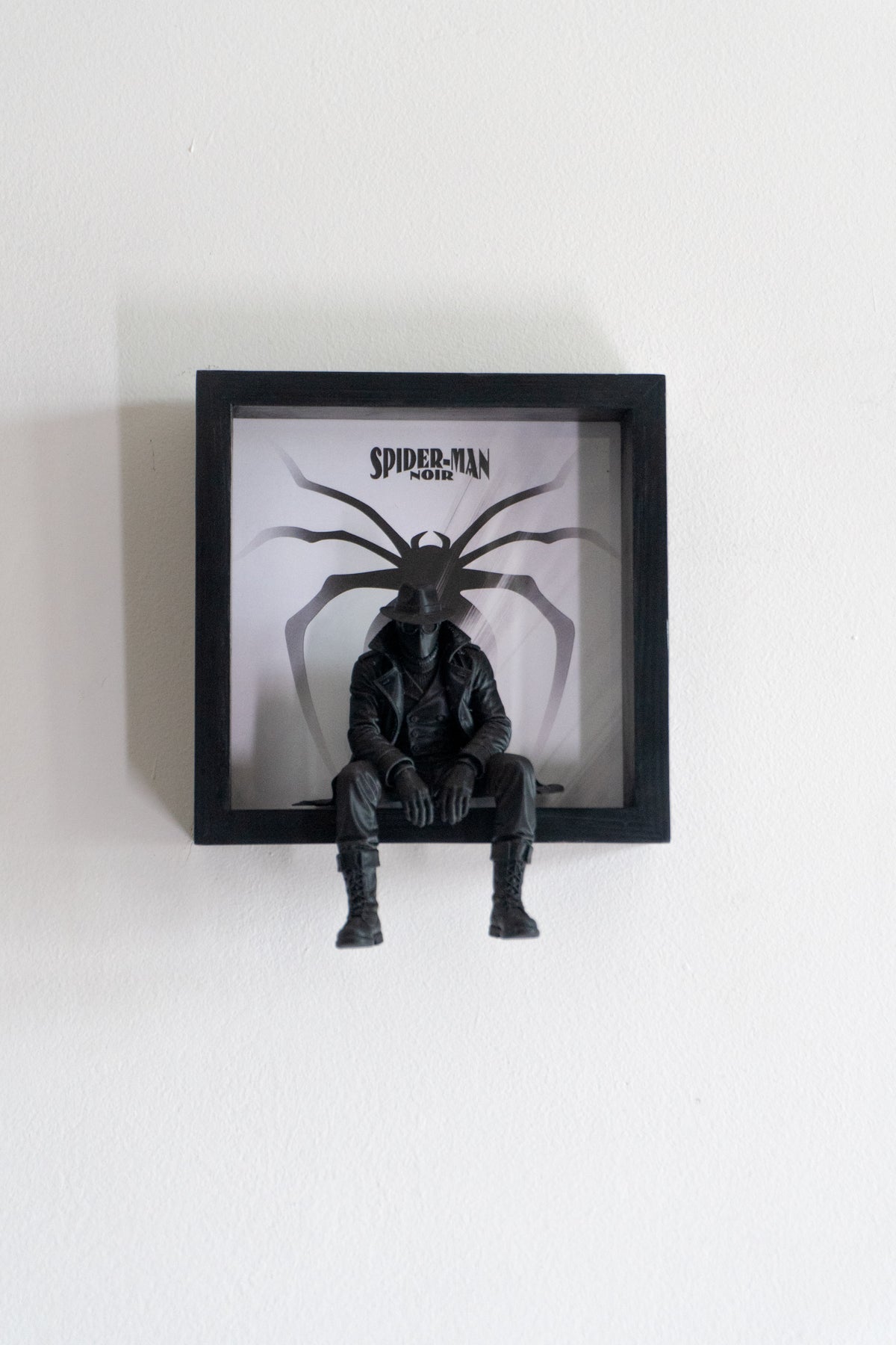 Spider-Man Noir | 3D Printed Wall Art | Magnetic Detachable Figurine