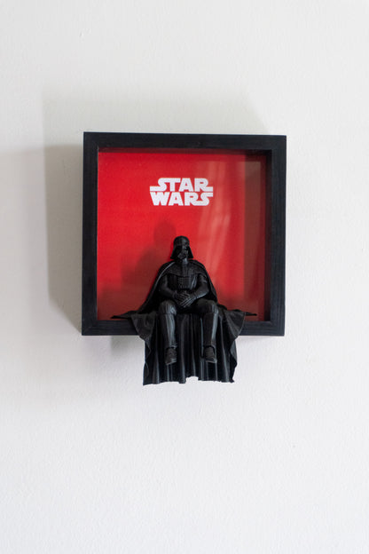 Darth Vader | 3D Printed Wall Art | Magnetic Detachable Figurine